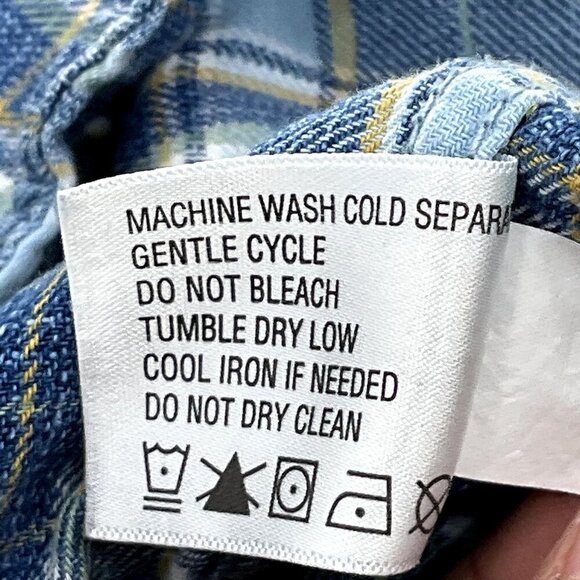 Orvis Shirt Men Large Blue Plaid Button Up 100% Cotton Long Sleeve Active Fit - Picture 10 of 15